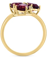 Effy Garnet (3-3/4 ct. t.w.) & Diamond (1/20 ct. t.w.) Mixed Cut Cluster Ring in 14k Gold