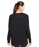 Nike Women's One Relaxed Dri-fit Long-Sleeve Crewneck Top