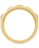 Effy Multi-Gemstone Bezel Band (1/2 ct. t.w.) in Gold-Plated Sterling Silver