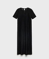 Mango Women's Lurex Pleated Dress