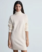 Mango Women's Short Turtleneck Knitted Dress