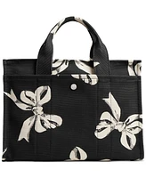 Coach Bow-Print Canvas Cargo Tote