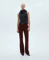 Mango Women's Straight Velvet Pants