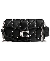 Coach Tabby Mini Quilted Leather with Crystal Rivets Wristlet Crossbody