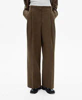 Mango Women's Chalk-Stripe Pants