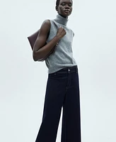 Mango Women's Catherin Culotte High-Rise Jeans
