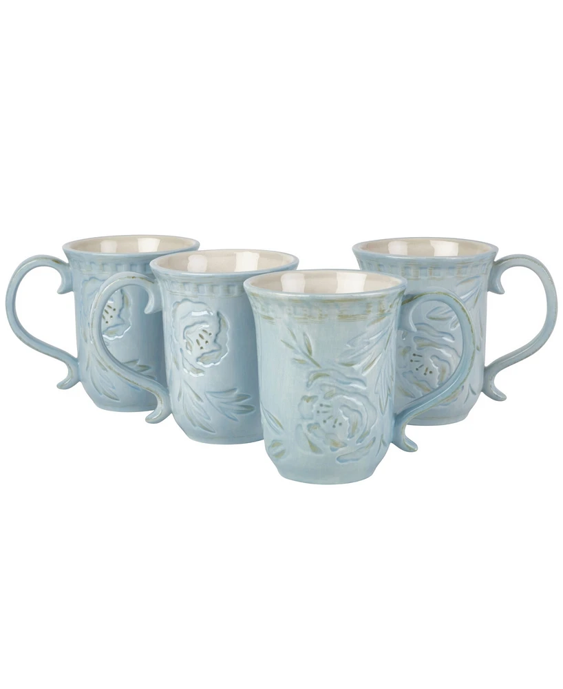 Fitz and Floyd Toulouse Mugs, Set of 4