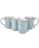 Fitz and Floyd Toulouse Mugs, Set of 4