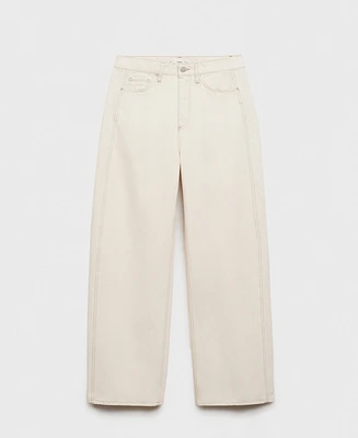 Mango Women's High-Waist Balloon Jeans