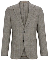 Boss by Hugo Men's Checked Silk and Slim-Fit Jacket