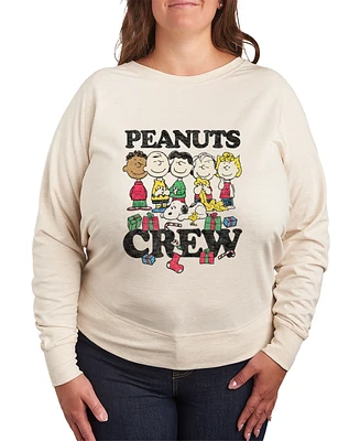 Hybrid Apparel Plus Peanuts Crew Graphic Pullover Top