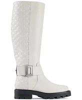 Karl Lagerfeld Paris Women's Meara 50/50 Almond Toe Band Boots