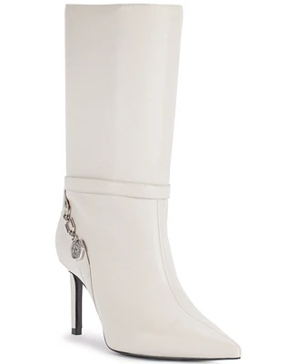 Karl Lagerfeld Paris Women's Sharina Heeled Slouched Booties