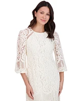 Vince Camuto Women's Lace Blouson-Sleeve Shift Dress