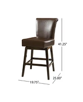 The Pop Home Swivel Counter Stool (1PK), Stylish Upholstered Chair for Kitchen,Home Bar,or Living Room-The