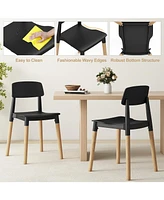 Gouun Modern Dining Side Chairs Set of 4 with Ergonomic Backrest for Dining Room