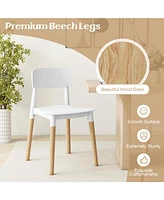 Gouun Modern Dining Side Chairs Set of 4 with Ergonomic Backrest for Dining Room