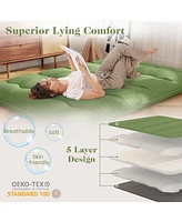 Gouun Floor Mattress with Washable Cover and Carry Bag-Queen Size