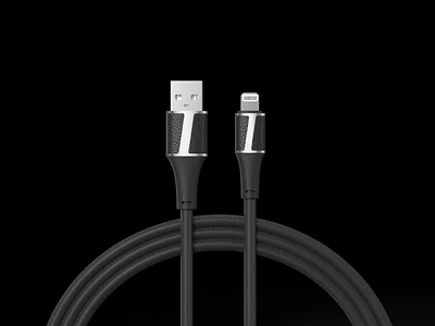 Brookstone Leather Tipped 6 Foot Mfi Certified Sync and Charge Lightning Cable