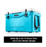 SereneLife 50-Quart Portable Cooler Box, Holds Up to 63 Cans