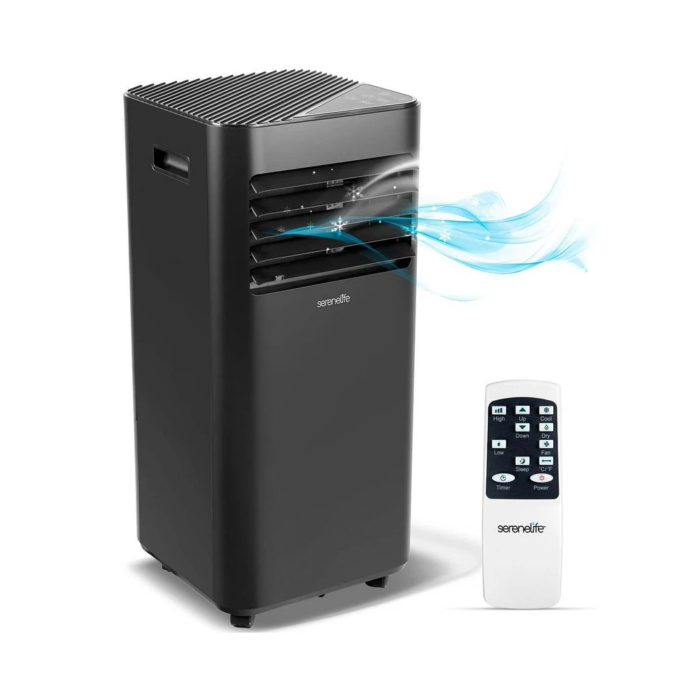 SereneLife Portable Air Conditioner, 10000 Btu, Dehumidifier & Fan Modes