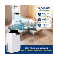 SereneLife Portable Air Conditioner & Heater, 14000 Btu, Wi-Fi Control