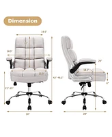 Gouun Adjustable Swivel Office Chair with High Back and Flip-up Arm