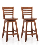 Gouun Counter Height Barstools Set of 2 with Footrest for Kitchen Island Bar