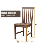 Gouun Set of 2 Dining Chairs with Solid Wooden Legs