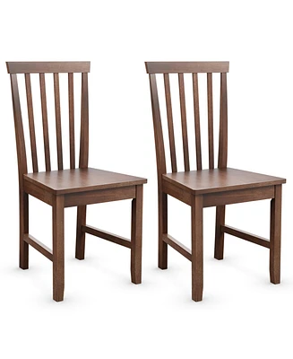 Gouun Set of 2 Dining Chairs with Solid Wooden Legs