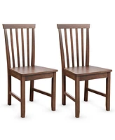 Gouun Set of 2 Dining Chairs with Solid Wooden Legs