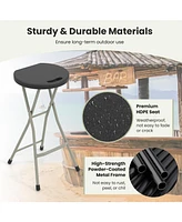 Gouun 28 Inch Portable Folding Stools with 330lbs Limited Sturdy Frame