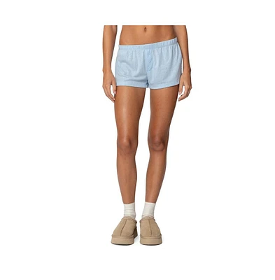 Edikted Women's Keely Pointelle Shorts