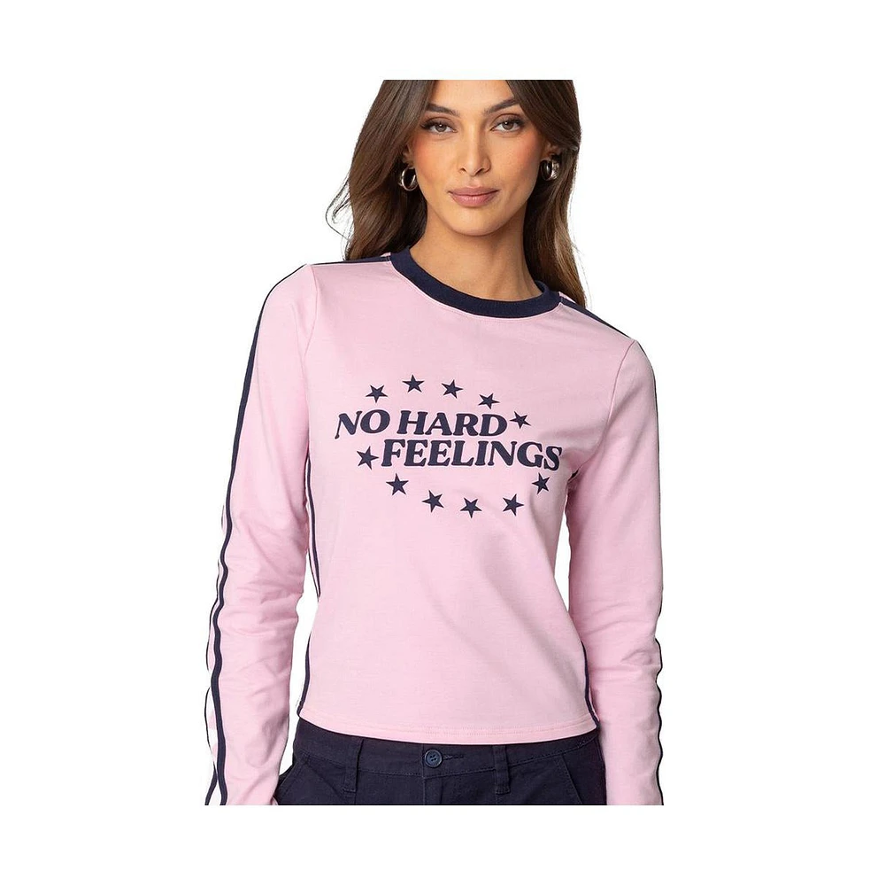 Edikted Women's No Hard Feelings Long Sleeve T Shirt