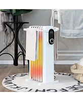 1500W Electric Oil-Filled Radiator Space Heater with Foldable Drying Rack