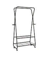 Gouun Heavy Duty Clothes Rack on Wheels with Shelves