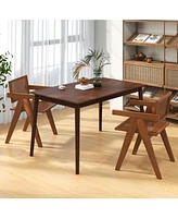 Gouun 48 Inches Wooden Dining Table for 4 People