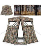 Gouun 360 One Way See Through Ground Hunting Blind for Deer and Turkey Hunting