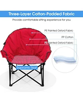 Gouun Folding Camping Moon Padded Chair with Carrying Bag