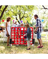 Gouun 3.5 Feet Tall Jumbo 4 to Score Giant Game Set with 42 Jumbo Rings