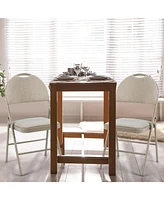 Gouun 6 Pack Folding Chairs Portable Padded Office Kitchen Dining Chairs