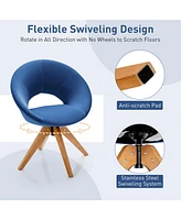 Gouun Swivel Accent Chair with Oversized Upholstered Seat for Home Office