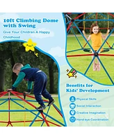 Gouun 10 Feet Dome Climber with Swing and 800 Lbs Load Capacity