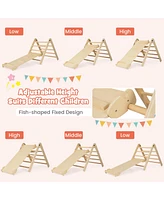 Gouun 3-in-1 Climbing Set Foldable and Adjustable Kids Triangle Set