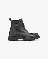 Karl Lagerfeld Paris Men's Pebble Grained Leather Apron Toe Work Boot