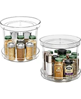 Sorbus 2 Tier Clear Lazy Susan - 2 Pack