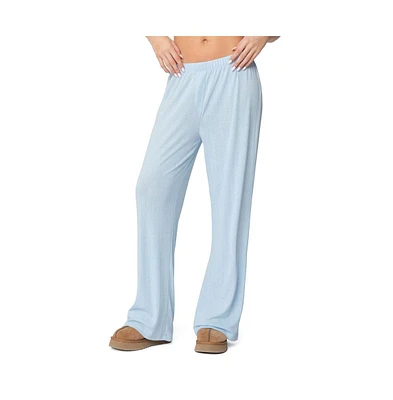 Edikted Womens Ren Pointelle Pants