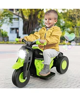 Gymax 6V Kids Bubble Car Electric Ride on Motorcycle w/ Music Button & Led Headlight