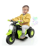 Gymax 6V Kids Bubble Car Electric Ride on Motorcycle w/ Music Button & Led Headlight