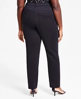 Bar Iii Plus Scuba-Knit Trousers, Exclusively at Macy's